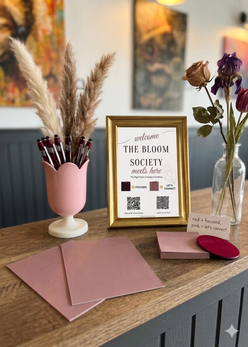 May 2026 Bloom Society co-working event schedule — Moraea Co. events in Katy TX at Con Tiempo