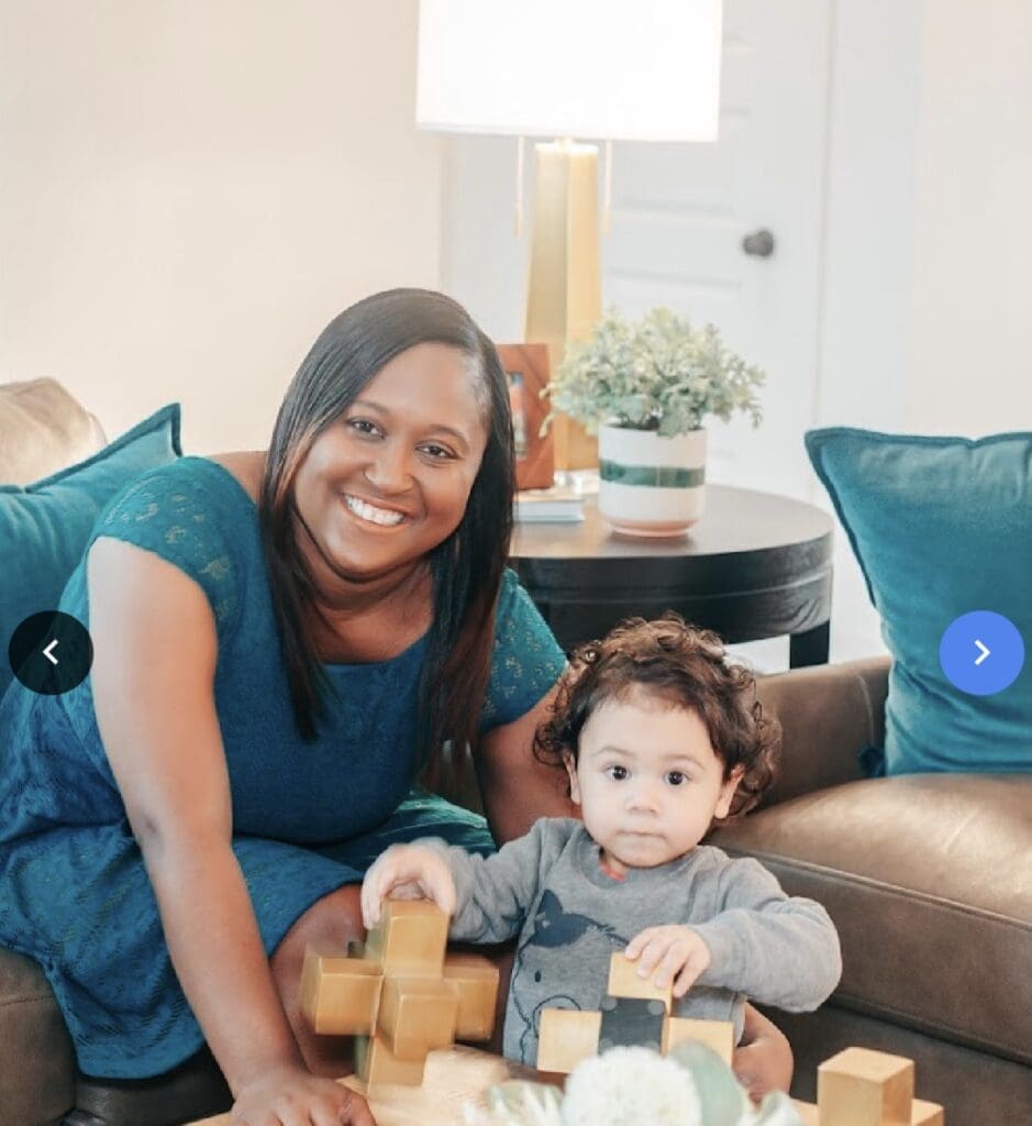 Crystal Plummer Spruill of Moraea Co. with family in Houston Texas home — real estate agent Katy TX Photo credit: Geeta Photography